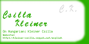 csilla kleiner business card